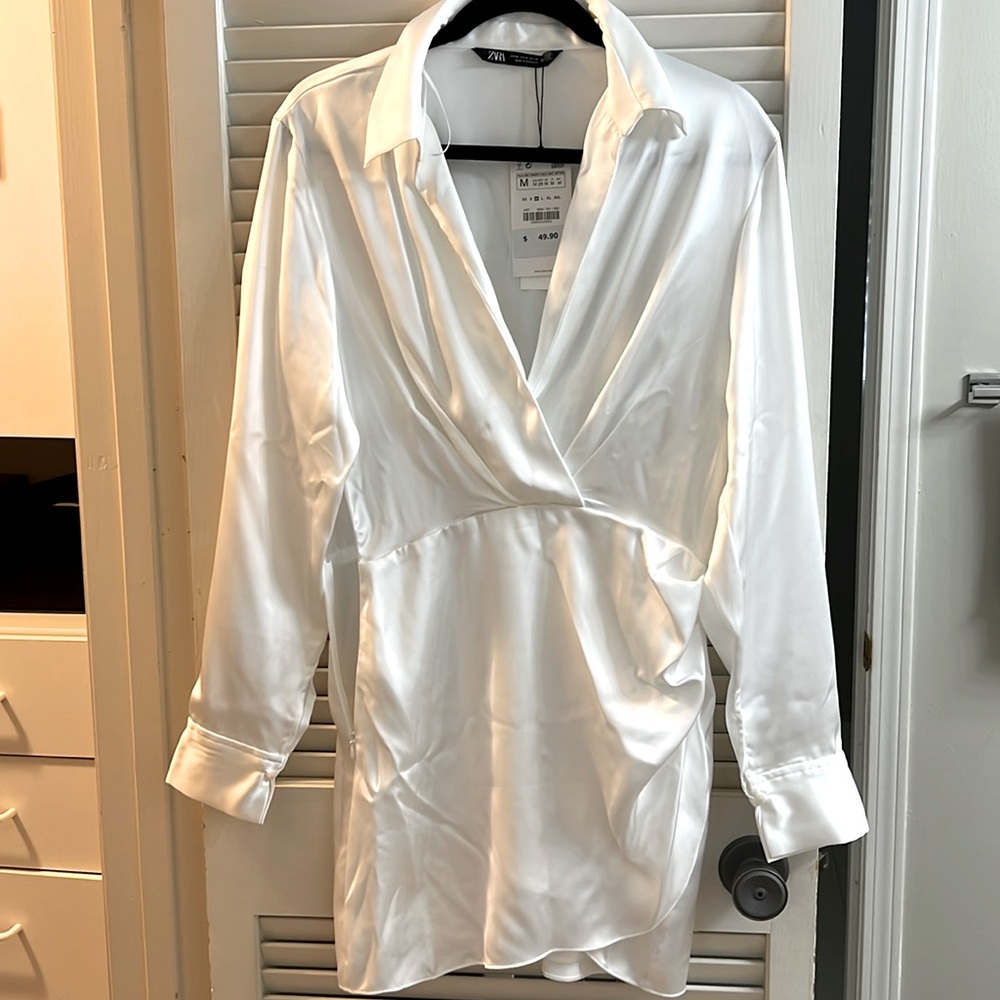 BRAND NEW WITH TAGS Zara White dress size medium